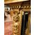 CHL165 - Camino in legno dorato, epoca '700, misura cm L 188 x H 130 x P 23