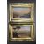 Pair of small paintings "View of Florence" and "View of Pisa" - 19th Century