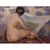 DIPINTI NUDITA' FEMMINILE, ART DECO, QUADRI DI NUDI DI DONNA CON FIOCCO ROSA, DEL 1900. (QN554)