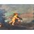 Allegoria gioco di putti con ghirlanda di fiori e frutta