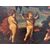 Allegoria gioco di putti con ghirlanda di fiori e frutta