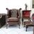 Poltrona chesterfield Queen Anne nuova inglese originale in pelle bordeaux, verde e marrone 