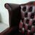 Poltrona chesterfield Queen Anne nuova inglese originale in pelle bordeaux, verde e marrone 