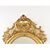 SPECCHIO ANTICO OVALE CON CIMASA, FIORI E VOLUTE, SPECCHIERA  ANTICA, CORNICE DORATA, DEL XIX SECOLO. (SPO171)