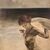 Italian painting nude of a young woman from the 20th century