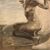 Italian painting nude of a young woman from the 20th century
