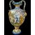 Vaso in maiolica a decoro istoriato con manici serpentiformi.Gaetano Battaglia.Napoli.