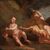 Italian painting from the 17th century, bacchanal of cherubs
