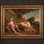 Italian painting from the 17th century, bacchanal of cherubs