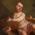 Italian painting from the 17th century, bacchanal of cherubs