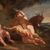 Italian painting from the 17th century, bacchanal of cherubs