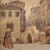 Acquerello italiano firmato A. Corsetti, veduta di Venezia