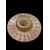 Grande centrotavola piatto in vetro a spirale ‘zebrato’ e inclusione foglia oro.Barovier e Toso.Murano.