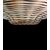 Grande centrotavola piatto in vetro a spirale ‘zebrato’ e inclusione foglia oro.Barovier e Toso.Murano.
