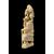 Scultura okimono in avorio raffigurante personaggio maschile con fanciullo e scimmia.Giappone.