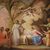 Dipinto tempera su carta Adorazione dei pastori del XIX secolo