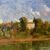 QUADRO ANTICO PAESAGGIO, OLIO SU TELA, PAESAGGIO CON FIUME, XX SECOLO. (QP586)