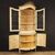 Lacquered, gilded and painted Venetian corner cabinet