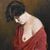 DIPINTI ANTICHI, RITRATTI DI DONNA CHE LEGGE CON SENO SCOPERTO, OLIO SU TELA, FINE DELL 800.  (QR589)
