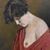 DIPINTI ANTICHI, RITRATTI DI DONNA CHE LEGGE CON SENO SCOPERTO, OLIO SU TELA, FINE DELL 800.  (QR589)