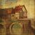 English painting landscape on the river from 20th century