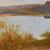 DIPINTI ANTICHI PAESAGGI, PAESAGGIO CON FIUME E VILLAGGIO, OLIO SU TELA, XIX SECOLO. (QP591)   