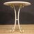 Italian iron side table with marble top from 20th century