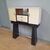 MOBILE BAR CABINET DESIGN MODERNO RIVESTITO IN PERGAMENA ANNI 1950-60