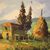 Signed painting landscape of countryside from the 20th century