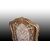 Parascintille francese de 1800 in legno dorato foglia oro con tessuto ricamato a piccolo punto 