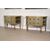 Coppia di cassettoni a mezzaluna in legno laccato e dorato con piano in marmo, Piemonte, epoca Neoclassica, fine XVIII secolo