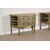 Coppia di cassettoni a mezzaluna in legno laccato e dorato con piano in marmo, Piemonte, epoca Neoclassica, fine XVIII secolo
