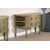 Coppia di cassettoni a mezzaluna in legno laccato e dorato con piano in marmo, Piemonte, epoca Neoclassica, fine XVIII secolo