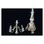 Candelabro a 7 fiamme in porcellana Meissen decorata