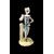 Scultura in vetro ‘Arlecchino’ in vetro pesante con reticello zanfirico,lattimo e inclusioni oro.A.Ve.M.Murano