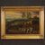 Painting oil on canvas landscape with wayfarers from the 18th century