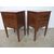 COPPIA DI COMODINI STILE LUIGI XVI LASTRONATI IN NOCE FINE 800  cm L47xP37xH72