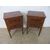 COPPIA DI COMODINI STILE LUIGI XVI LASTRONATI IN NOCE FINE 800  cm L47xP37xH72