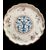 Alzata in maiolica con decoro alla ‘rosa’al terzo fuoco  e medaglione centrale a ‘raffaellesca’.Manifattura Casali e Callegari.Pesaro.