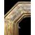 Cornice a ‘cabaret’ in legno intagliato con motivi vegetali stilizzati e foglia oro.Periodo Luigi Filippo.
