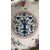 Alzata in maiolica con decoro alla ‘rosa’al terzo fuoco  e medaglione centrale a ‘raffaellesca’.Manifattura Casali e Callegari.Pesaro.