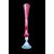 Vaso a ‘tromba’ in vetro incamiciato rosso-lattimo.Murano.