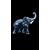 Elefante in vetro nero.Manifattura Toso.Murano.