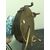 Lampada in maiolica raffigurante pesce mitologico decorato in stile monocromo turchino savonese.Base in bronzo.Manifattura Cantagalli.Firenze.