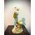 Polychrome majolica sculpture depicting a farmer drinking eggs. Author&#39;s initials on the base. Ginori Manufacture.     