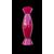 Vaso in vetro incamiciato rosso lattimo.Venini,Murano.