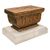 Capitello antico in legno su base plexi - M/173.