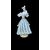 Figura di dama in vetro zanfirico  e lattimo con inclusioni foglia oro.A.Ve.M. Murano.