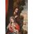 Grande Olio Su Tela Francese Raffigurante Maternità del 1700