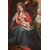 Grande Olio Su Tela Francese Raffigurante Maternità del 1700